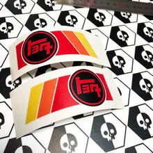 Pair TRD TEQ Vintage Sunset Retro Old Style Vinyl Stickers Decal fit to Toyota 4Runner Tacoma FJ Cruiser 2