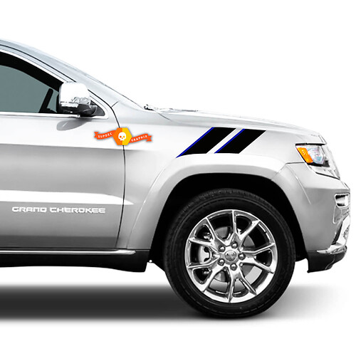 Fender Hash Hashes Stripe Stripes Stickers Decals Graphic Fit Jeep Grand Cherokee