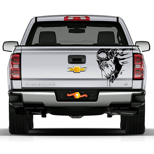 Any Truck  Bed Skull Tailgate Accent Vinyl Graphics stripe Sticker Decal model