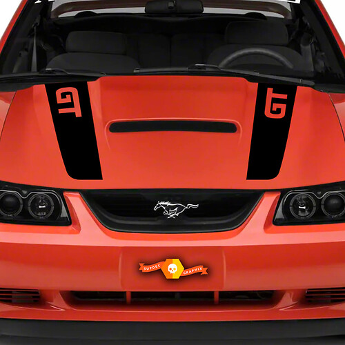 1999 - 2004  Ford Mustang GT Hood Stripe Sticker Decal Fox Body Any Color 