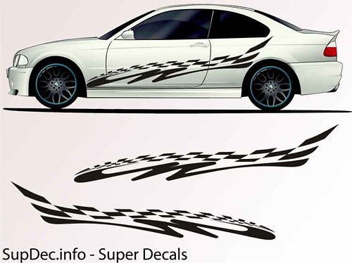 Vinyl Auto Body Graphics EXTERIOR OUTSIDE Decal sticker B714