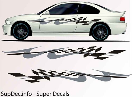 Vinyl Auto Body Graphics EXTERIOR OUTSIDE Decal sticker B776