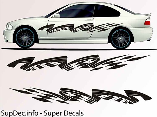 Vinyl Auto Body Graphics EXTERIOR OUTSIDE Decal sticker B779