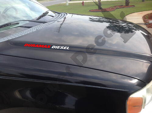 2 DURAMAX DIESEL Hood Stickers Decals emblem Chevy Silverado GMC Sierra
