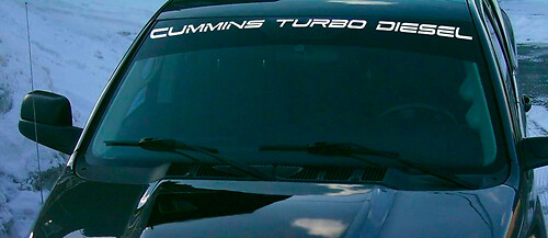 Decal for Ram Truck CUMMINS TURBO DIESEL WINDSHIELD Vinyl Sticker