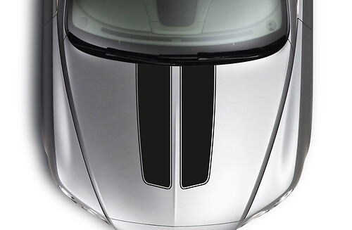 Dual Pair Stripes Racing Race Rally Hot Rod Car Truck Hood Vinyl Sticker Decal