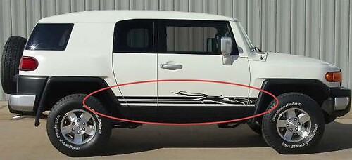 Toyota FJ Cruiser Decals Stripes Graphics SIDE Stickers
