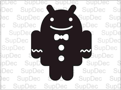 Funny Android Robot Vinyl Decal Sticker