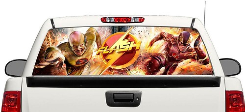 Flash DC Comics movies Rear Window Decal Sticker Pick-up Truck SUV Car #2