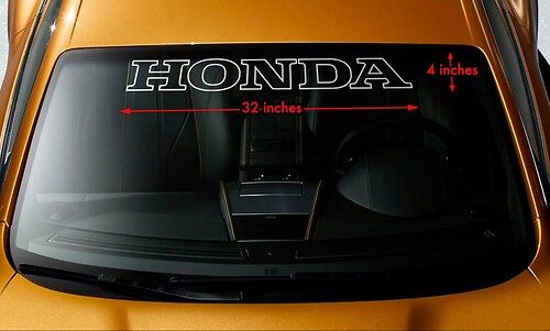 HONDA OUTLINE Windshield Banner Vinyl Long Lasting Premium Decal Sticker 32