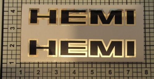 Hemi Stickers Decals  Chrome Black Set X2 PAIR Stroker Diesel