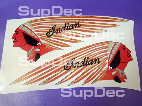 INDIAN MOTORCYCLE Gas Tank 2 Stickers Decals full color