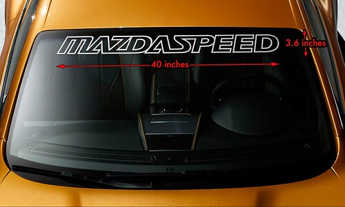 MAZDA MAZDASPEED Windshield Banner Vinyl Heat Resisted Decal Sticker 40