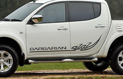 Mitsubishi L200 Barbarian side stripe tribal Sticker Decal graphics