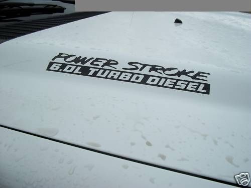 2 PowerStroke Power Stroke Turbo Diesel Hood Engine Stickers Decals Ford F250 F350 V8
