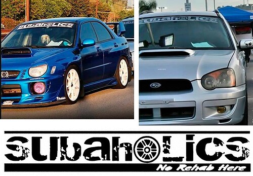 SUBAHOLICS Front Windshield Banner Decal Car Stickers for Suba Sports