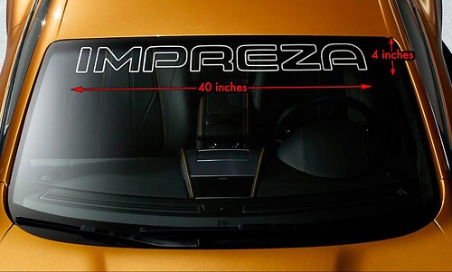 OUTLINE Windshield Banner Vinyl Decal Sticker fit Suba IMPREZA
