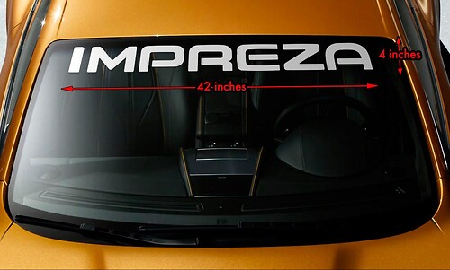 Windshield Banner Vinyl Decal Sticker fit Suba IMPREZA