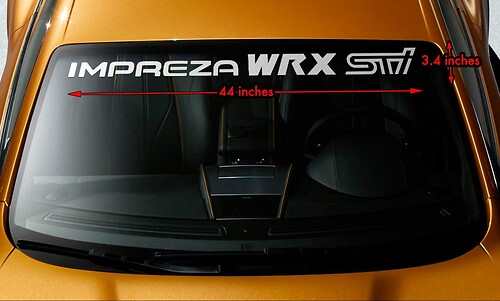 Windshield Banner Vinyl Decal Sticker fit Suba IMPREZA WRX STI
