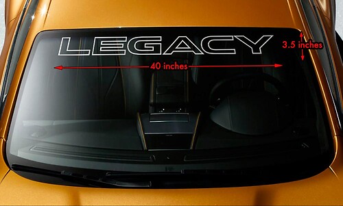 OUTLINE Windshield Banner Vinyl Decal Sticker fit Suba LEGACY
