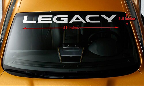 Windshield Banner Vinyl Decal Sticker fit Suba LEGACY