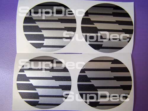 Saleen Mustang 4  Center Cap Sticker Decal Set SILVER