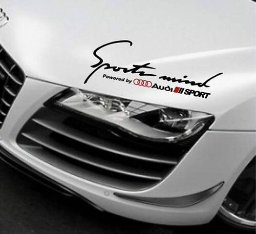 2 Sports Mind Powered by Audi SPORT A3 A4 A6 A8 RS4 Sticker Decal sticke