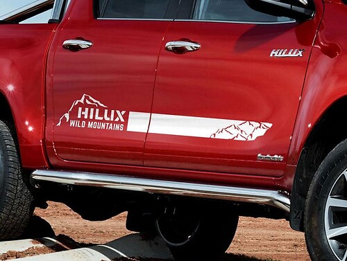 Toyota HILUX 2016 TRD Mga Grapika sa Sides ng Bundok Sticker Decal
