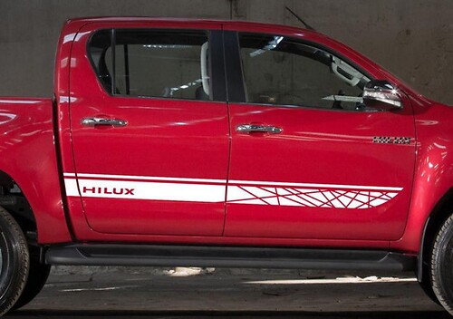 Toyota HILUX 2016 TRD graphics Side stripe Sticker Decal