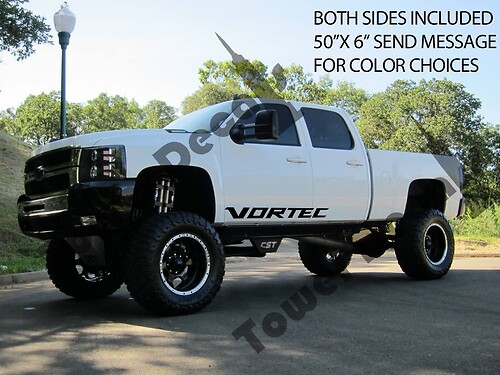 VORTEC Rocker panel door runner Sticker Decal Fits: ALL CHEVY GM TRUCKS silverado