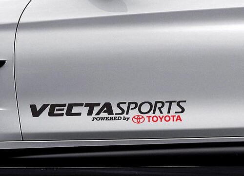 Vecta Sports Powered by Toyota Car Decal Vinyl Sticker TRD Scion Corolla Yaris A

