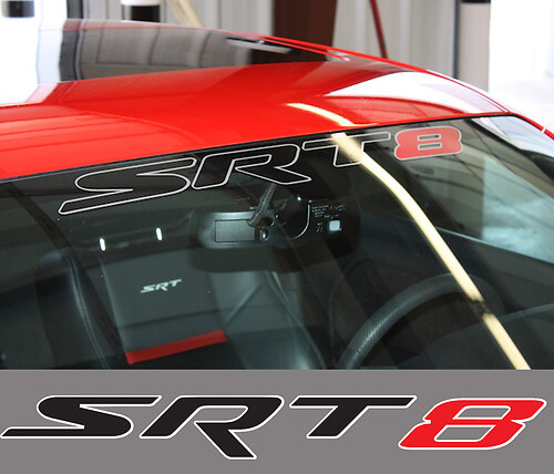 Windshield Stickers Decals fits to DODGE CHALLENGER SRT8 SRT4 STR6