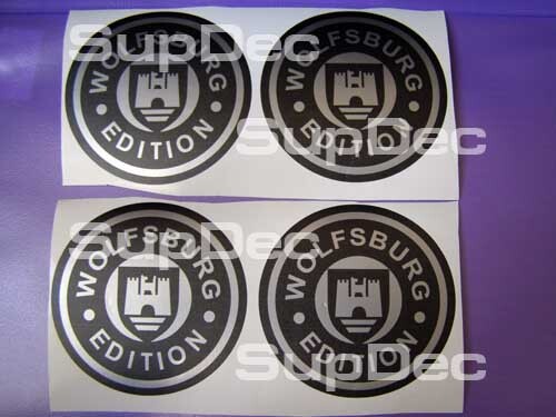 Vw Wolfsburg Road Wheel Center Cap 4 Stickers Decals