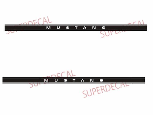 Mustang Stripes l GLOSS BLACK Pro Grade Vinyl Stickers