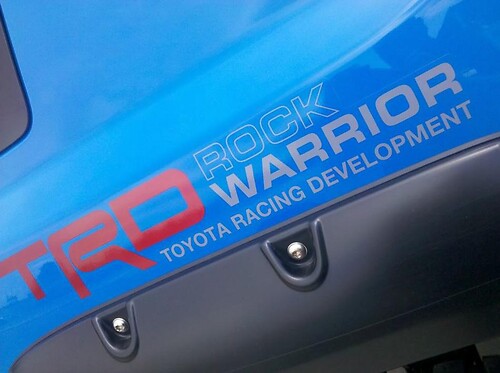 pair TRD Rock Warrior TOYOTA racing development side vinyl decal sticker
